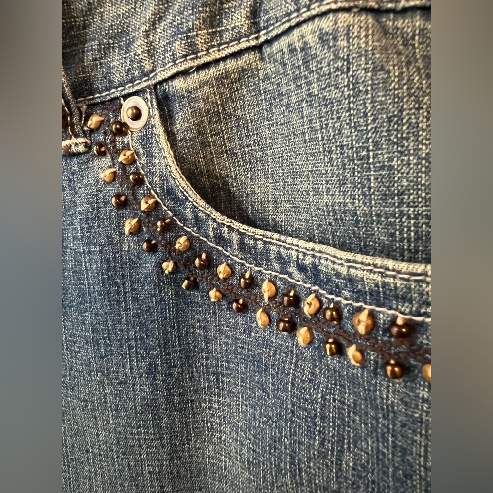 Western Style & Co Blue Straight Leg Mom Jeans Classic Fit - Picture 2 of 8